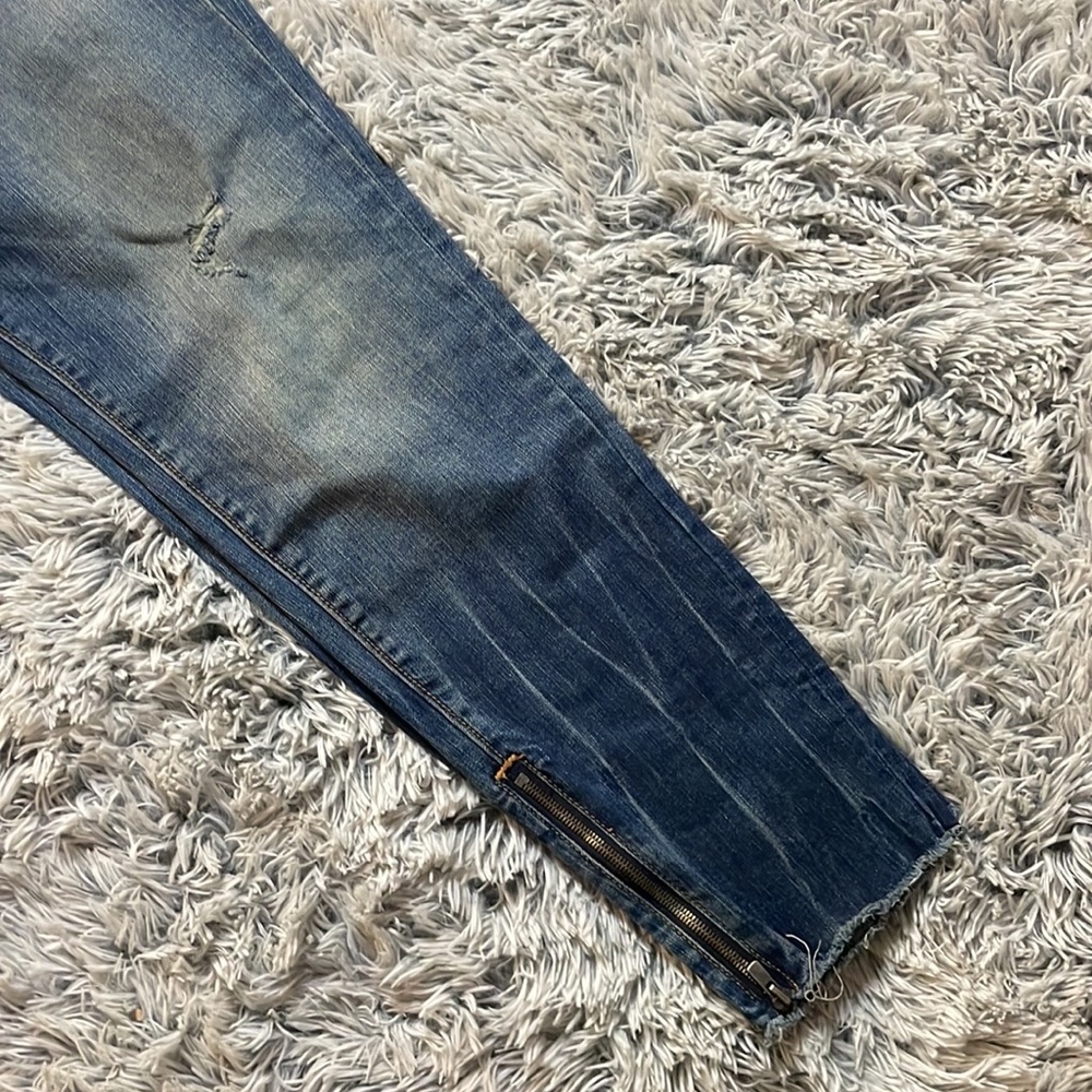 Men’s True Religion Jeans Finn Slim Tapered Frayed Ankle Zip size 32 - Picture 14 of 16